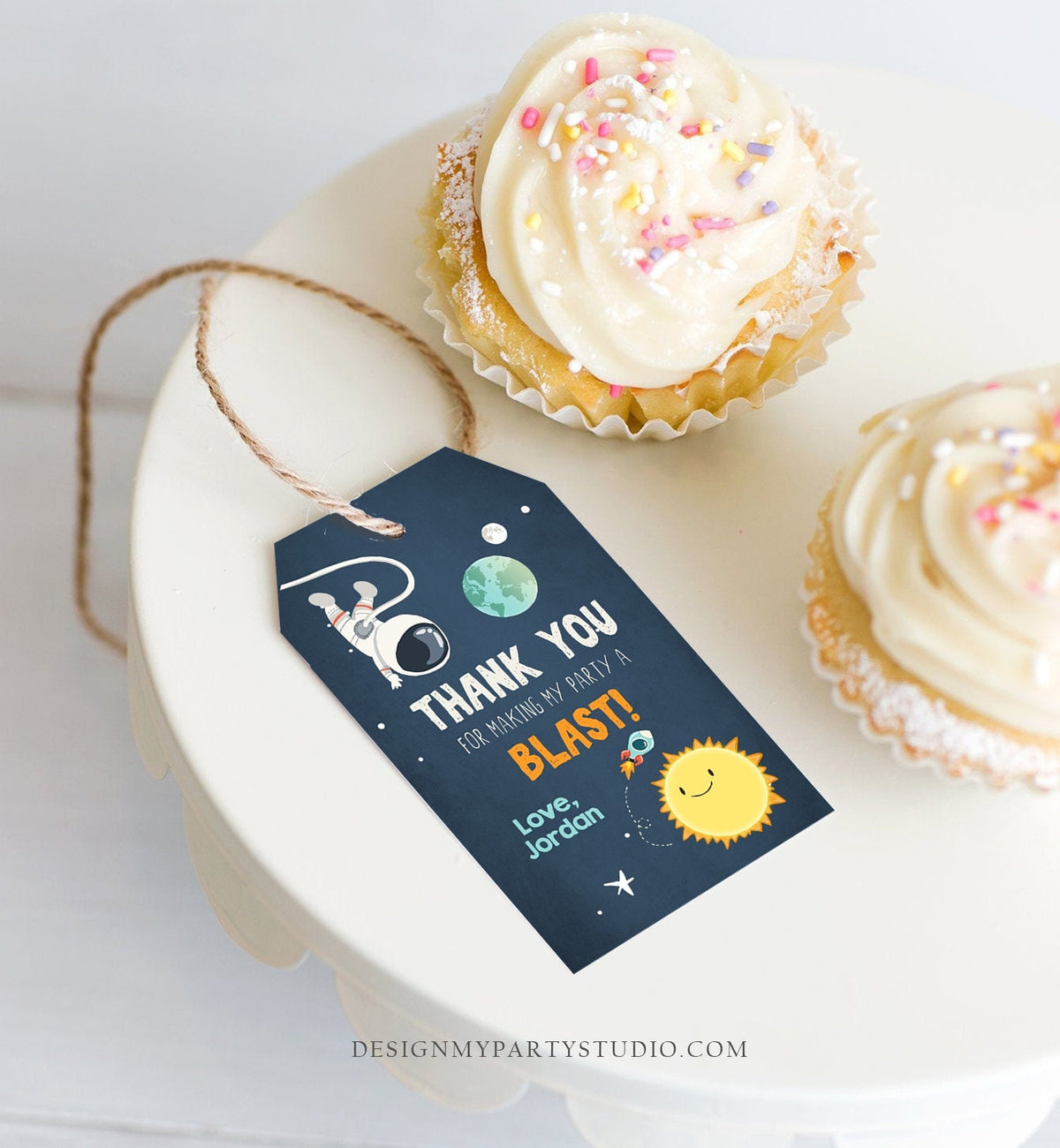 Editable Outer Space Favor Tag Space Birthday Thank You Label Rocket Gift Astronaut Party Shower Digital Download Template Printable 0046