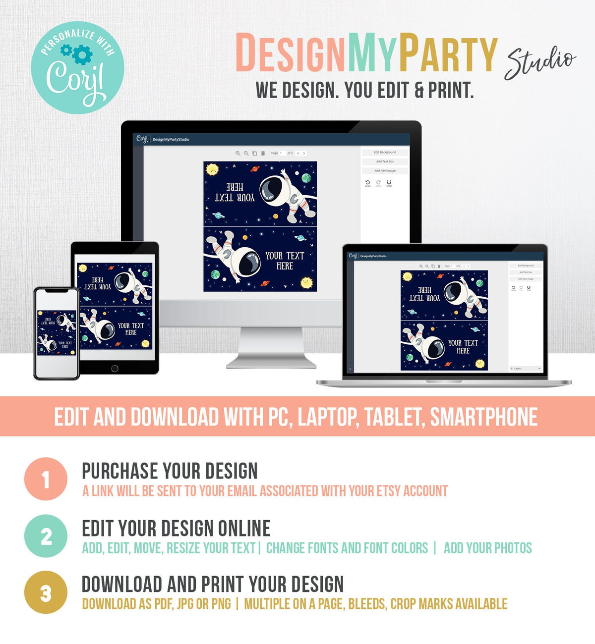 Editable Space Food Labels Galaxy Birthday Food Cards Tent Card Astronaut Outer Space Boy Buffet Label Digital Template Printable 0259