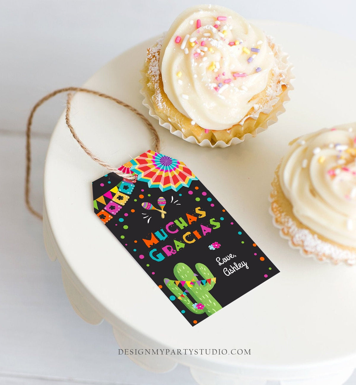 Editable Cactus Fiesta Favor Tags Fiesta Thank You Tags Mexican Muchas Gracias Bridal Shower Succulent Birthday Corjl Template 0045