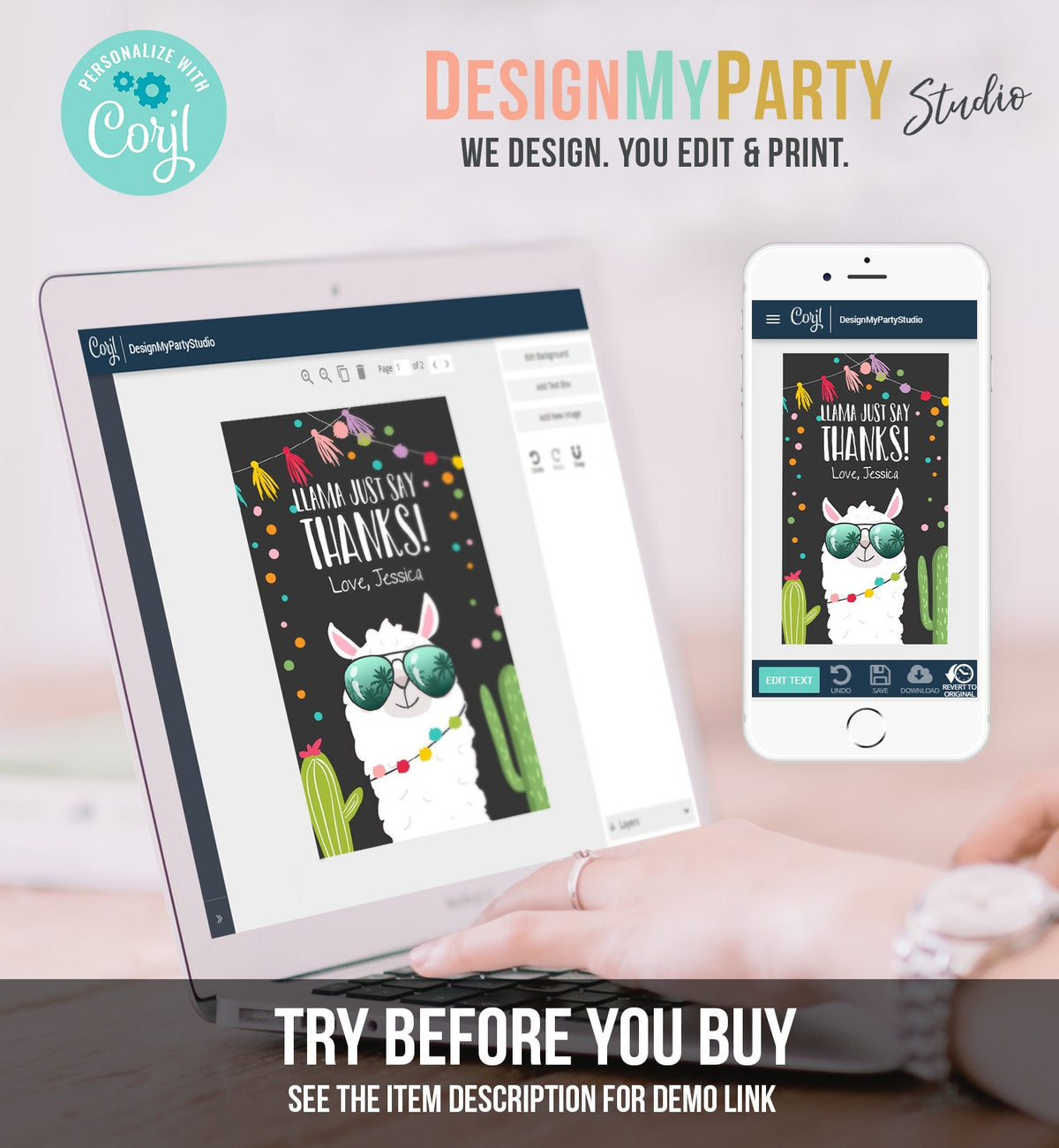 Editable Llama Favor Tags Llama Thank you Tags Fiesta Tags Cactus Alpaca Mexican Llama Birthday Llama Party Favor Tags Pink Template 0079