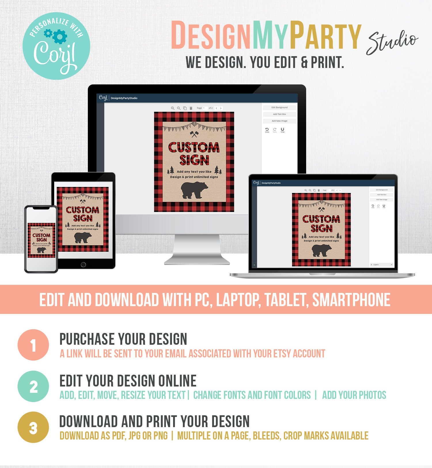 Editable Custom Sign Lumberjack Sign Lumberjack Birthday Lumberjack Party Decor Buffalo Plaid Adventure 8x10 Download PRINTABLE Corjl 0026