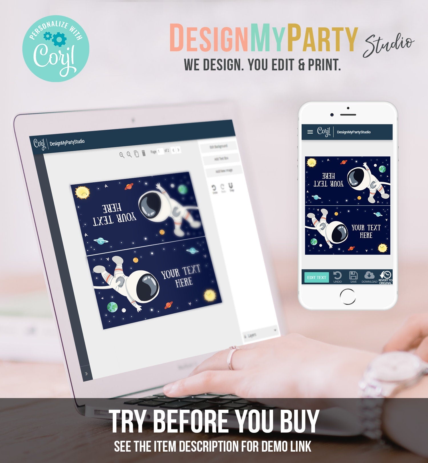 Editable Space Food Labels Galaxy Birthday Food Cards Tent Card Astronaut Outer Space Boy Buffet Label Digital Template Printable 0259