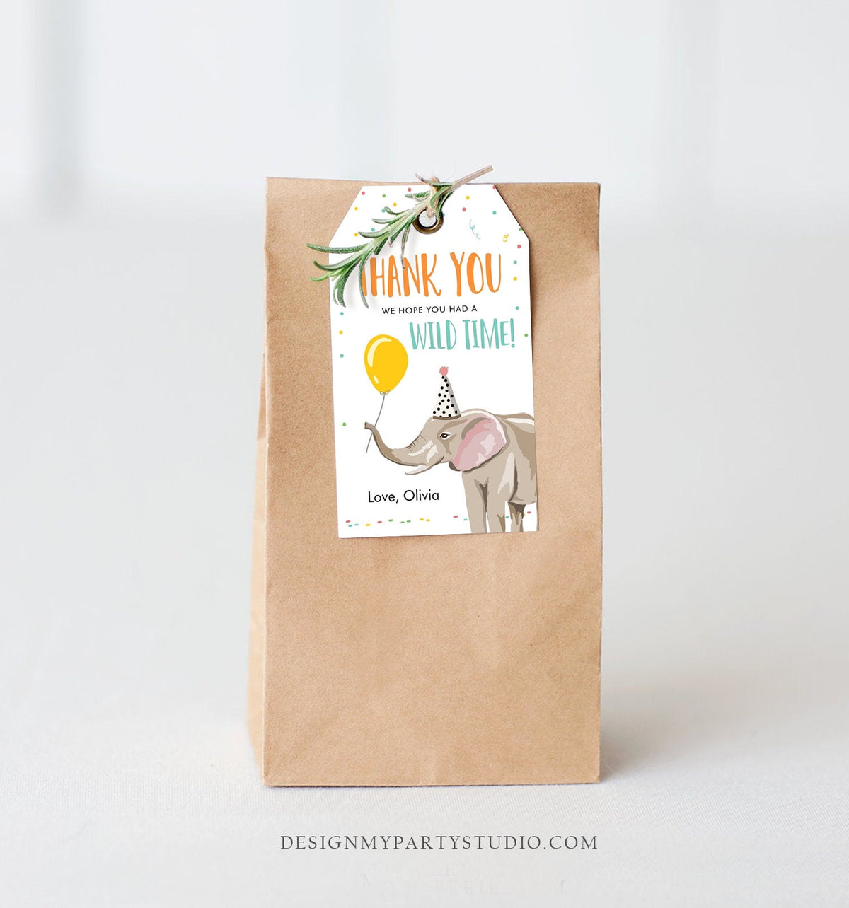 Editable Party Animals Favor Tags Wild One Animals Thank You Tags Safari Zoo Animals Birthday Wild Time Gift Tag Digital Corjl Template 0142