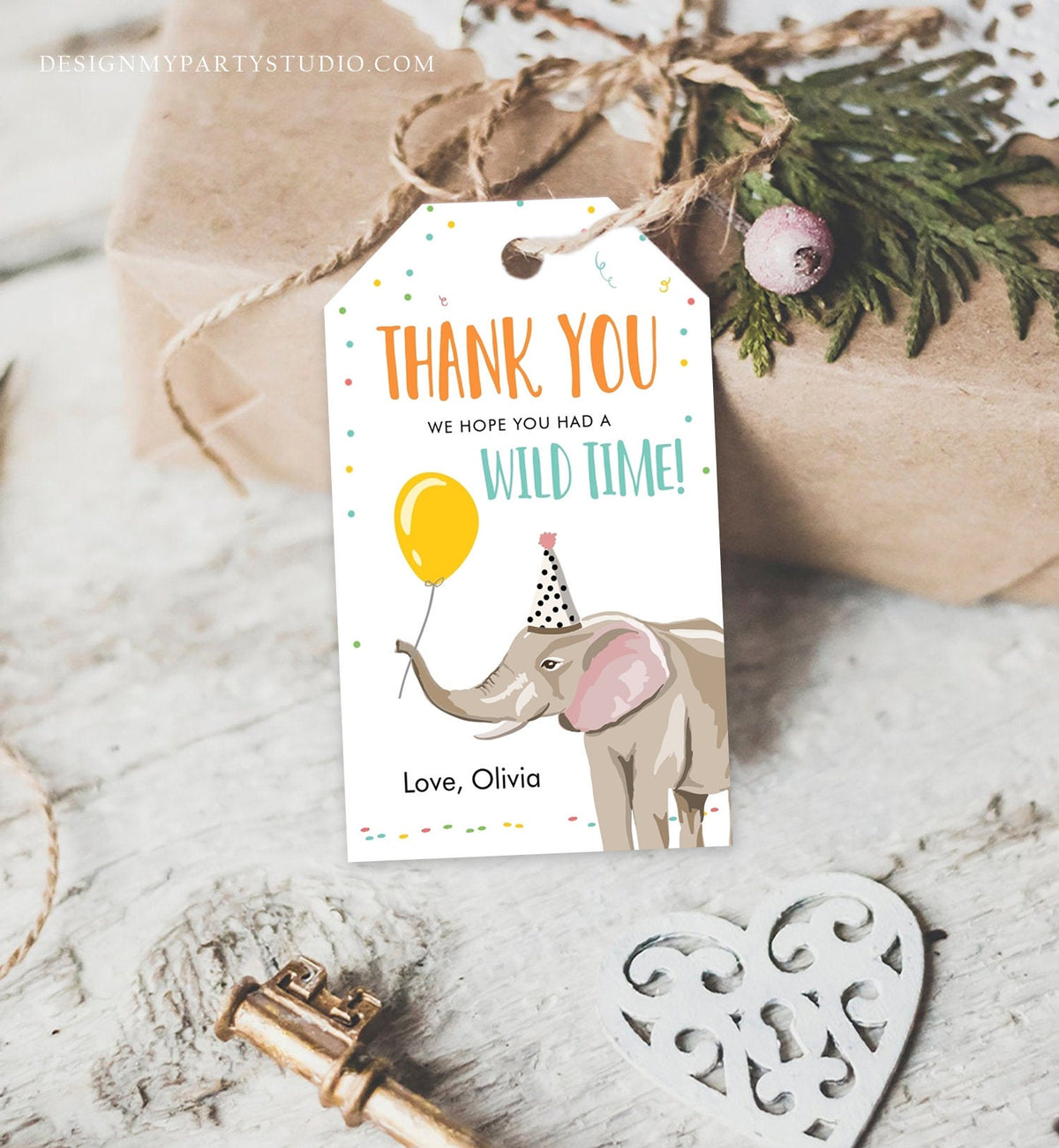 Editable Party Animals Favor Tags Wild One Animals Thank You Tags Safari Zoo Animals Birthday Wild Time Gift Tag Digital Corjl Template 0142