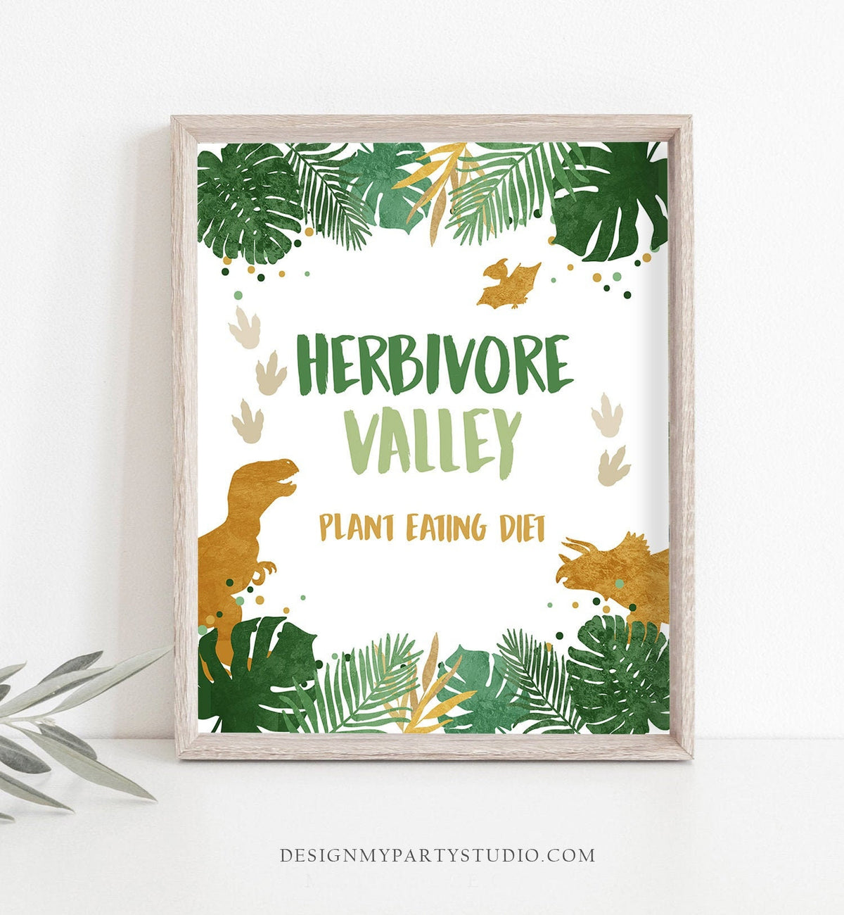 Herbivores Dinosaur Birthday Sign Food Table Decor Dinosaur Birthday Dino Party Boy Prehistoric snacks T-Rex Table Sign Printable 0146