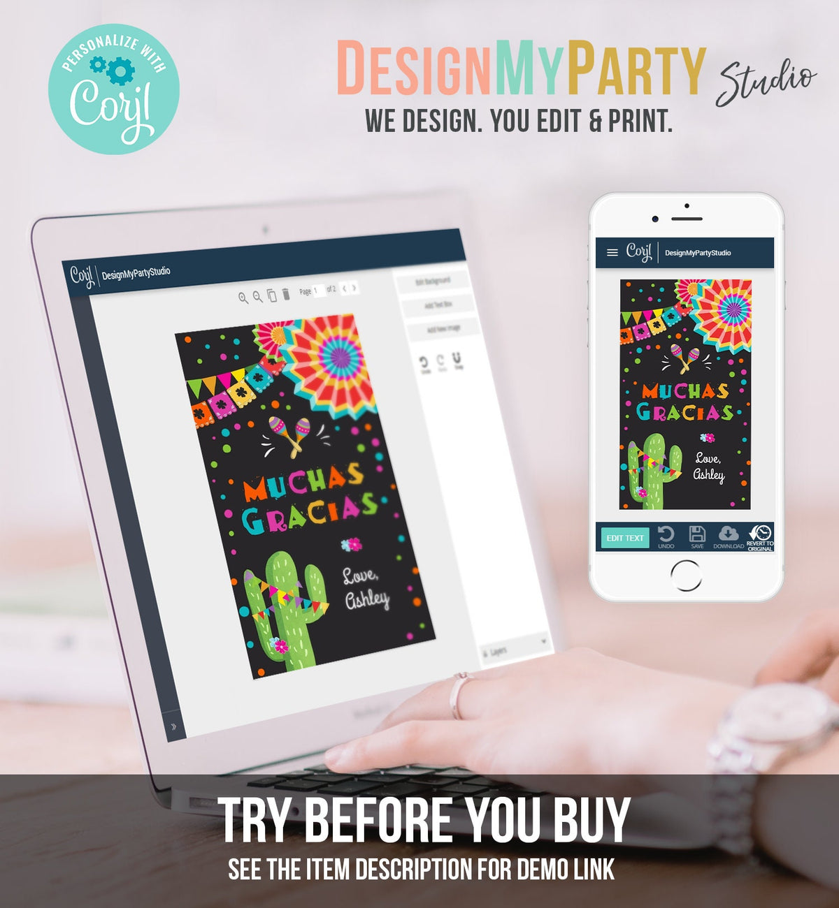 Editable Cactus Fiesta Favor Tags Fiesta Thank You Tags Mexican Muchas Gracias Bridal Shower Succulent Birthday Corjl Template 0045