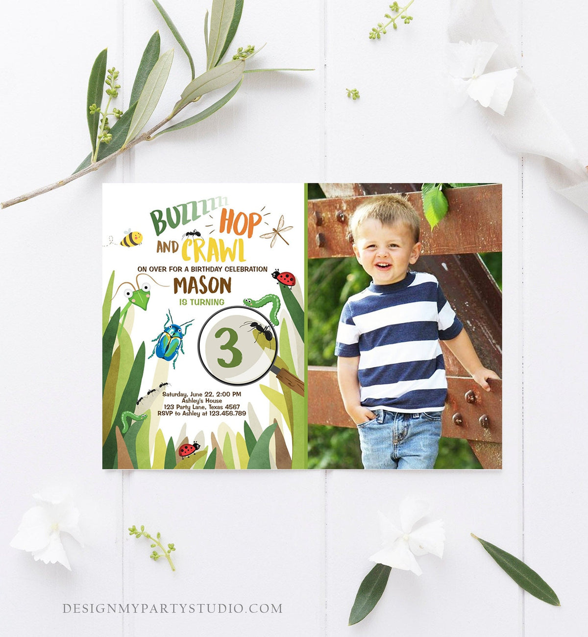 Editable Bug Birthday Invitation Insect Party Bugging Outdoor Bug Hunt Bugs Boy Garden Party Digital Download Template Printable 0090