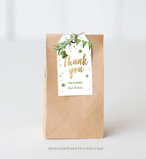 Editable St Patrick's Day Favor Tags St. Patricks Day Thank you Tags Lucky 1st Birthday Clover Shamrock Party Green Gold Template Corjl 0115