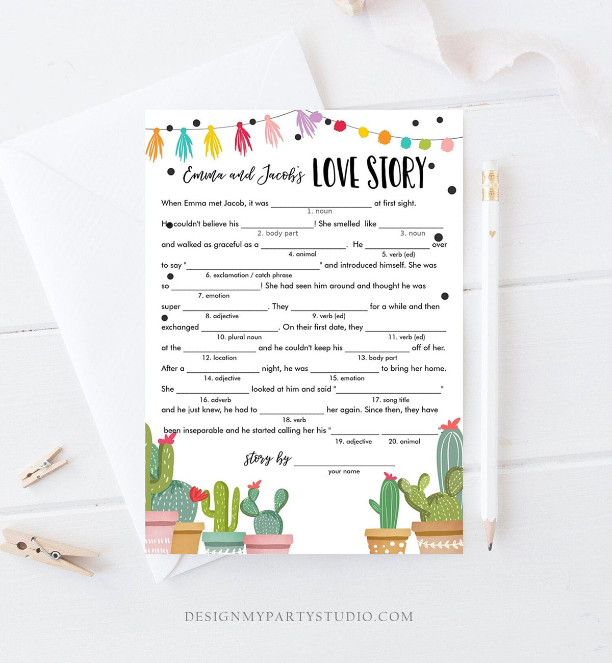 Editable Cactus Bridal Shower Games Bundle Fiesta Mexican Wedding Shower Activities Coed Shower Bridal Game Digital Template Printable 0254