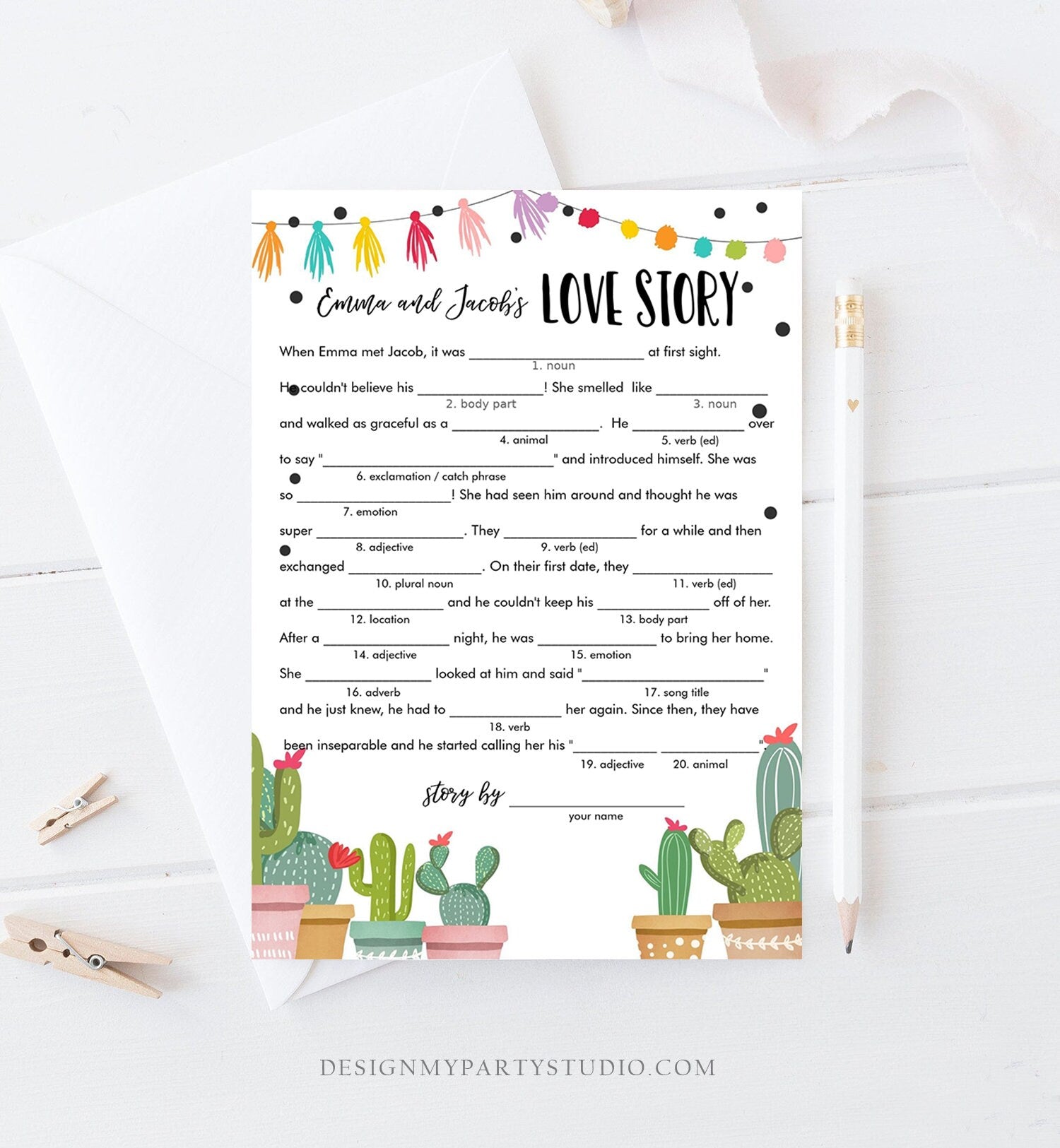 Editable Cactus Bridal Shower Games Bundle Fiesta Mexican Wedding Shower Activities Coed Shower Bridal Game Digital Template Printable 0254