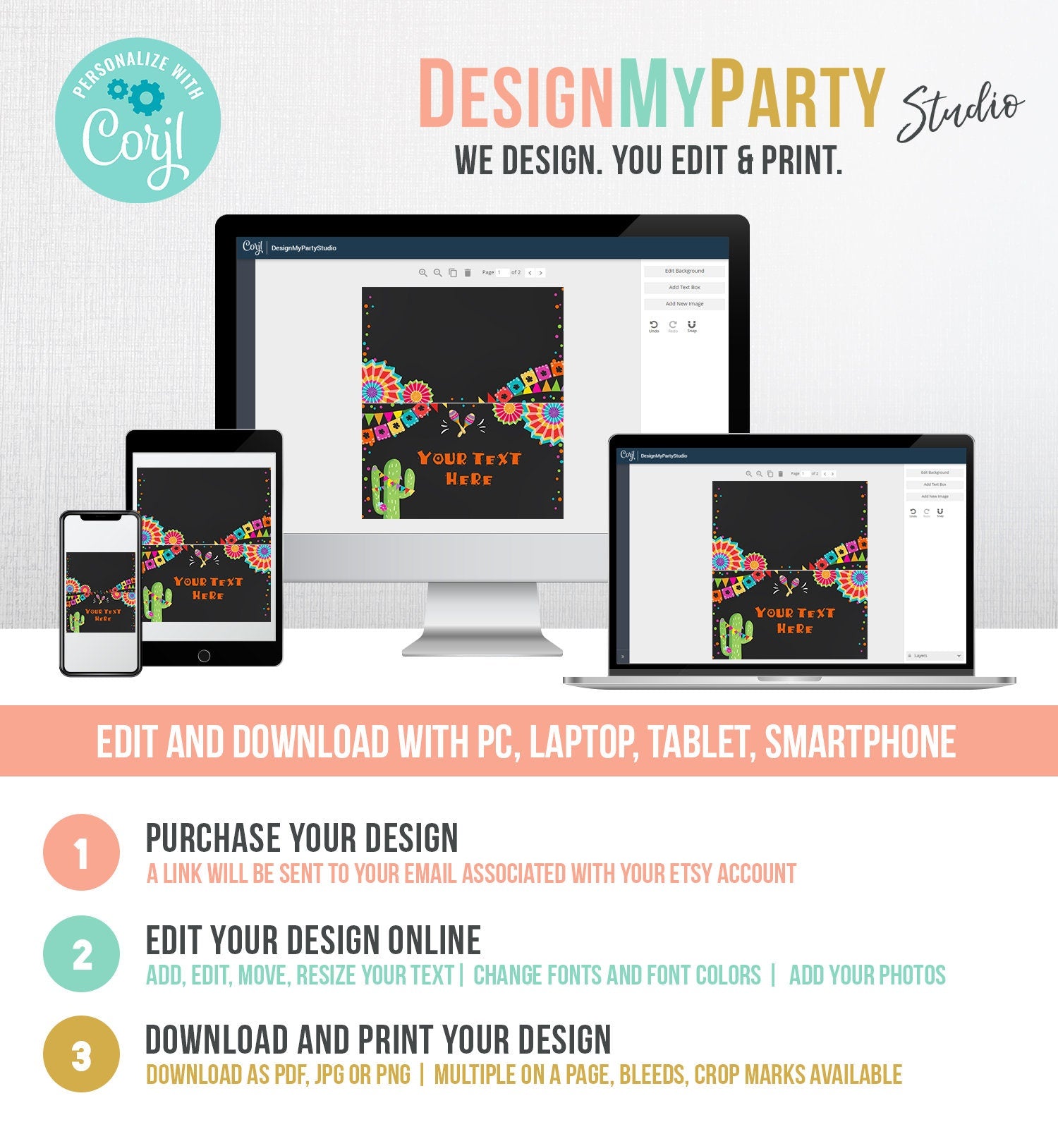 Editable Fiesta Cactus Food Label Fiesta Party Place Card Tent Birthday Baby Shower Mexican Fiesta Confetti Decor Template Printable 0045