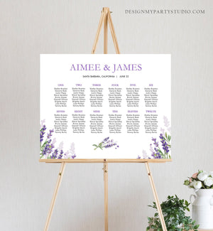 Editable Lavender Seating Chart Wedding Seating Sign Greenery Bridal Shower Foliage Table Sign Download Corjl Template Printable 0206