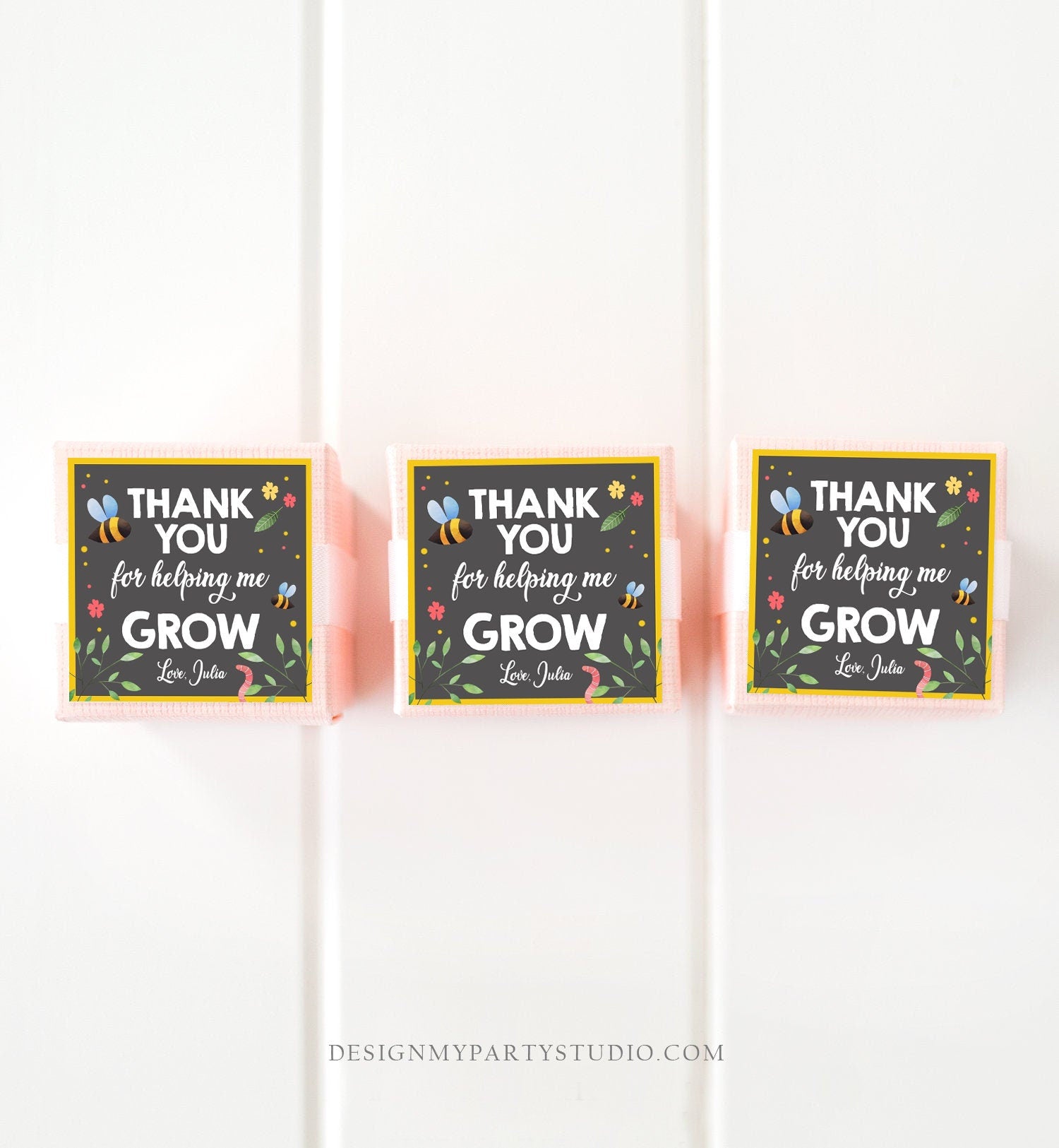 Editable Teacher Appreciation Tags Thank You for Helping me Grow Succulent Thank You Cactus Plant Tag Digital Template Printable 0464