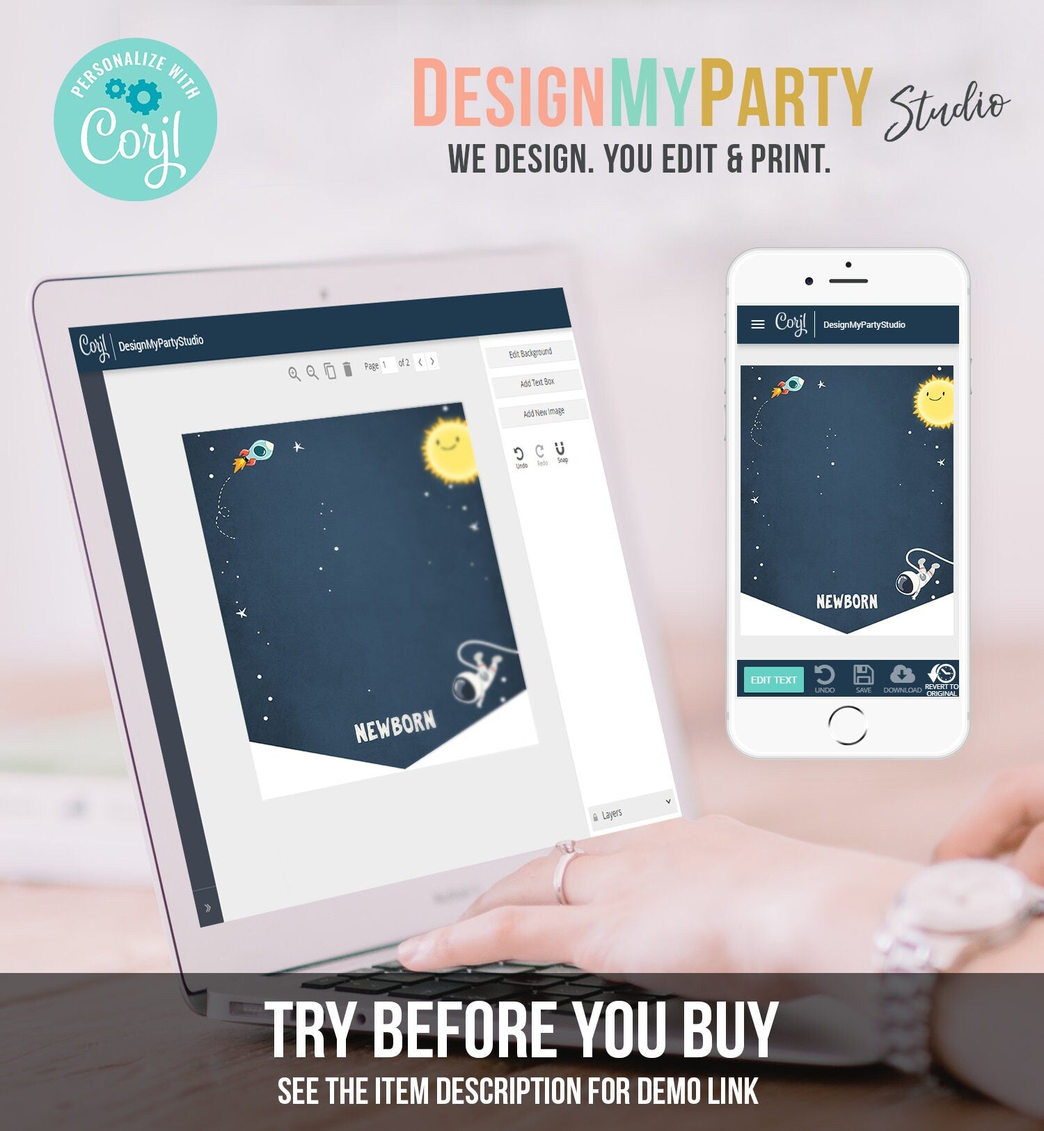 Editable Outer Space First Birthday Banner Monthly Photo Banner Boy Astronaut Party Decor Space Digital Download Template Printable 0046