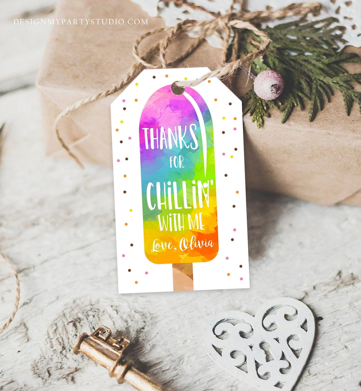 Editable Ice Cream Birthday Favor Tag Pool Party Thank You Gift Tag Party Girl Pink Summer Swim Tags Digital Template Printable 0143