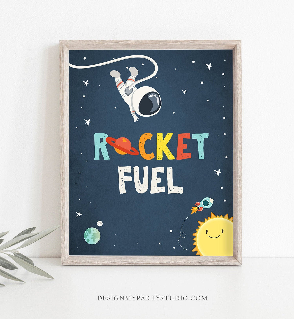 Rocket Fuel Space Party Sign Outer Space Birthday Sign Astronaut Party Drinks Table Space Decor Boy Drink Table Sign Rocket Printable 0046