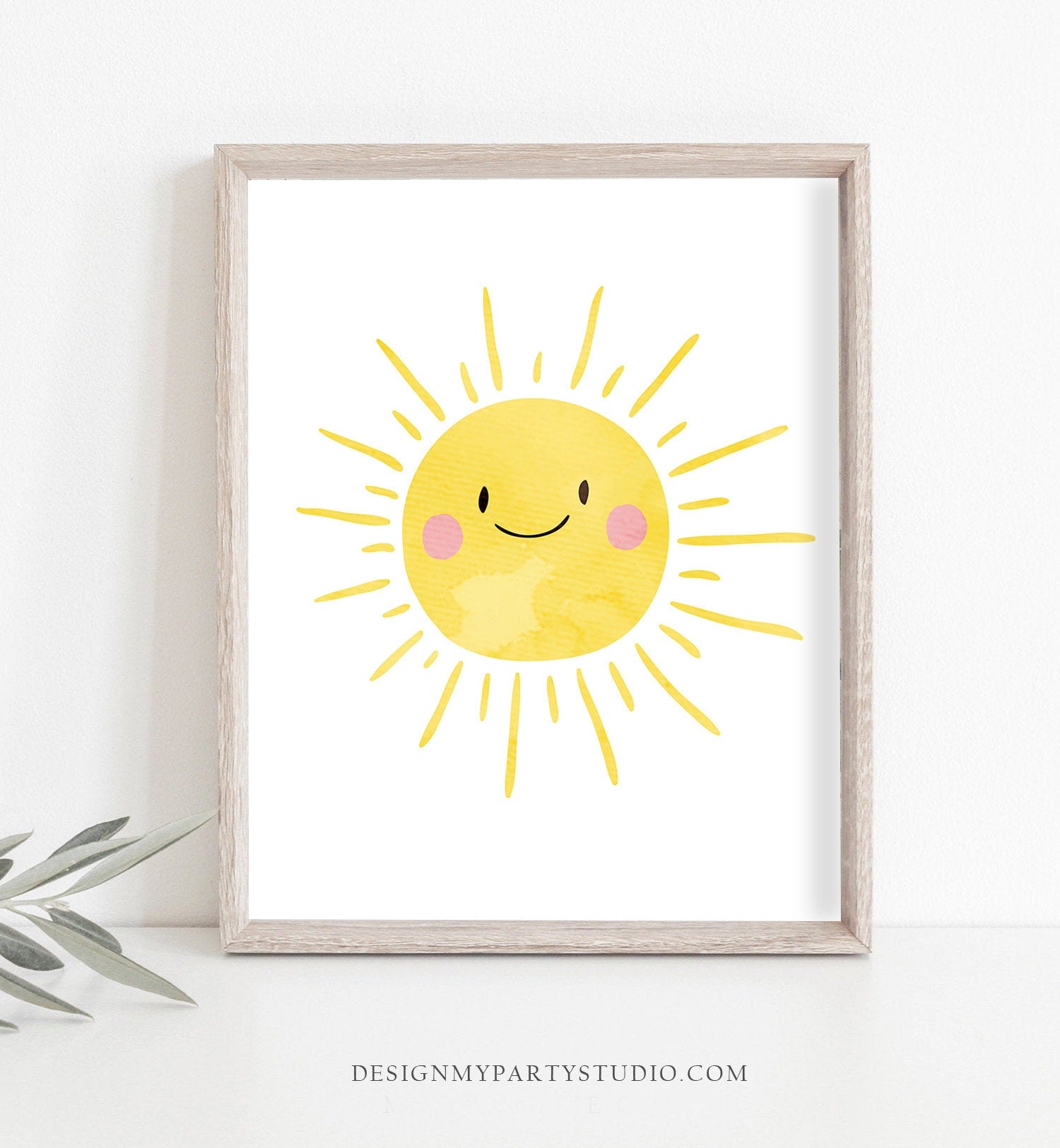 Set of 3 Prints Rainbow Nursery Decor Sunshine Print Cloud Wall Art Nursery Art Watercolor Girls Kids Baby Room Instant Download Printable