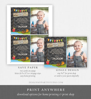 Editable Fishing Thank You Card Boy Birthday o-Fish-Ally Wood 1st First Birthday Gone Fishing Digital Download Printable Corjl Template 0080
