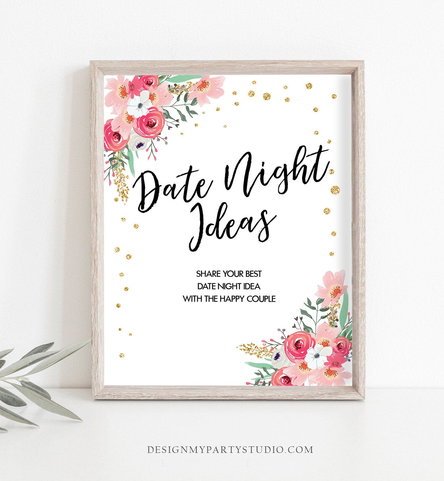 date-night-ideas-bridal-shower-game-floral-pink-and-gold-date-jar-sign-design-my-party-studio for Bridal Shower Game Ideas Free Printable Date Night Ideas Bridal Shower Game Floral Pink and Gold Date Jar Sign - Design My Party Studio for Bridal Shower Game Ideas Free Printable