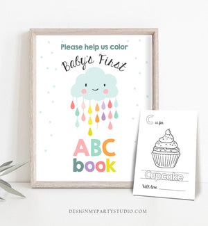ABC Coloring Book Baby Shower Game Shower Activity Baby Book Coloring Pages Alphabet Flash Cards First ABC pdf Baby Book PRINTABLE 0036