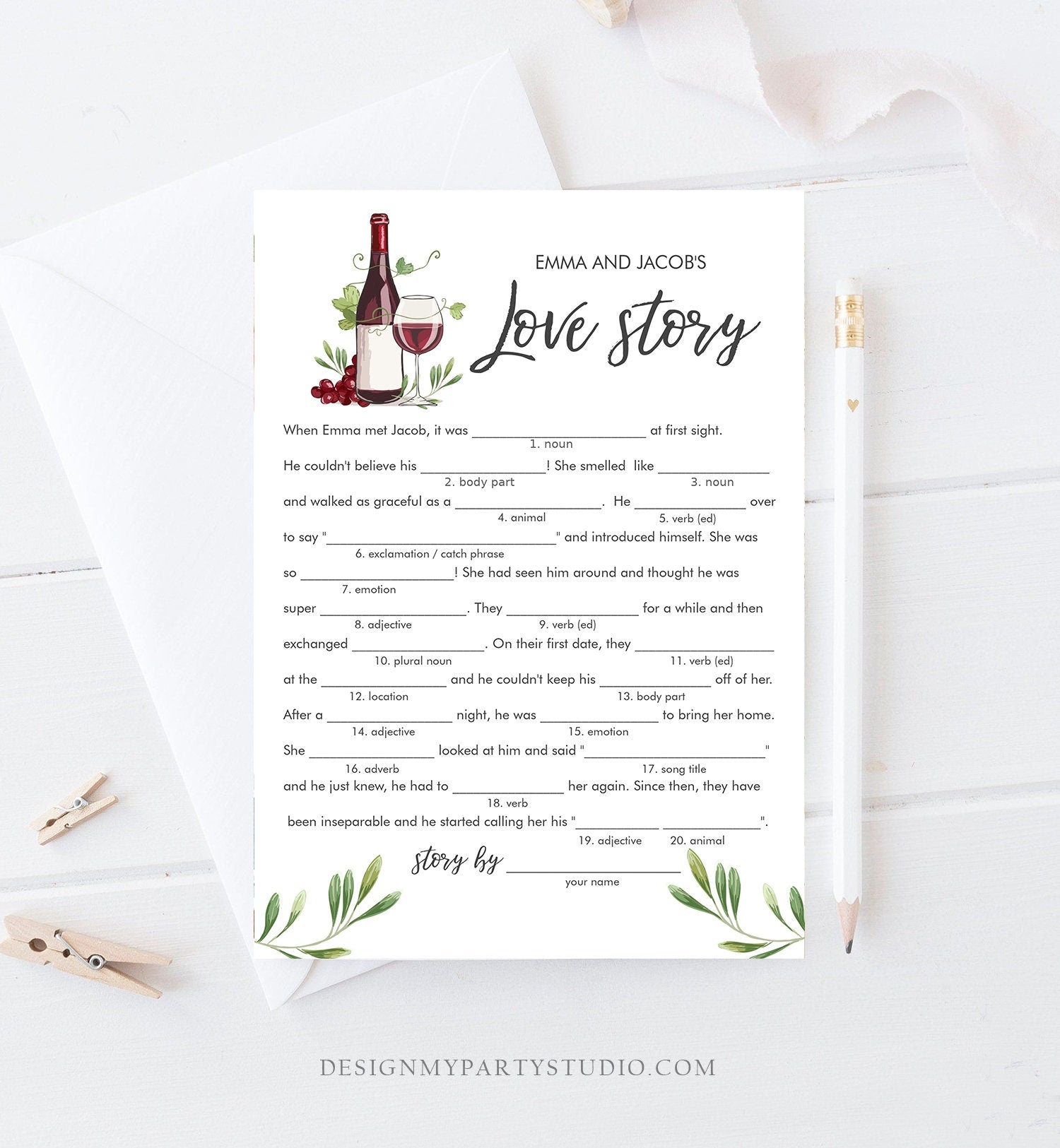Editable Wine Tasting Bridal Shower Games Bundle Wedding Shower Activity Vineyard Grapes Brunch and Bubbly Corjl Template Printable 0234