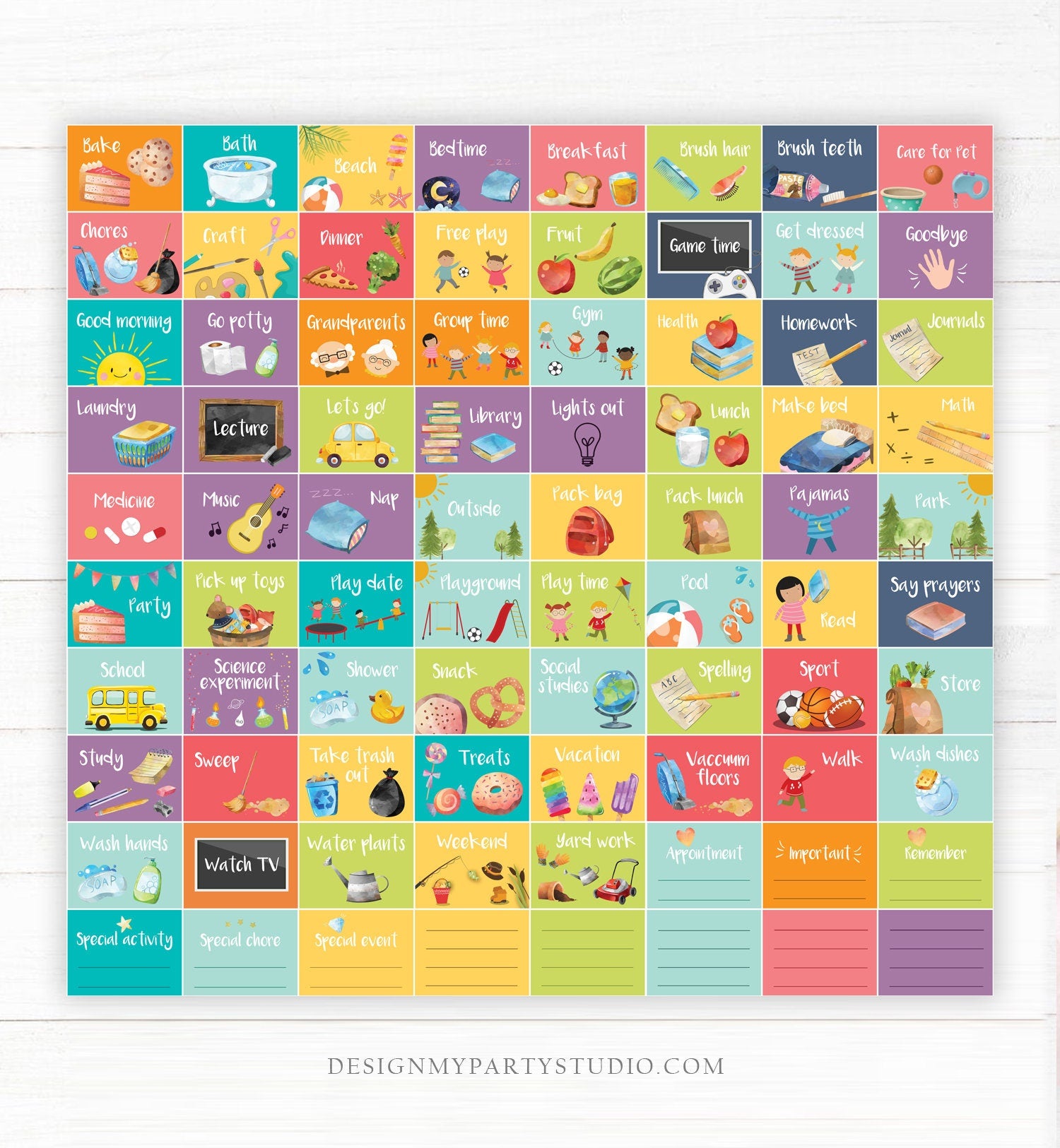 Time Table Format For Daily Routine Clipart