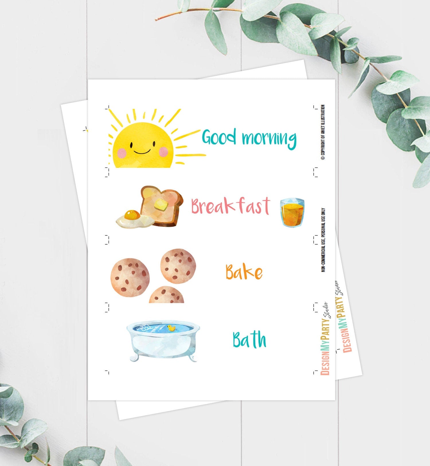 Visual Schedule Toddler Kids Daily Routine Chart Printable Homeschool Preschoolers Toddlers Visual Calendar Daycare Download Printable 0341