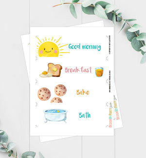 Visual Schedule Toddler Kids Daily Routine Chart Printable Homeschool Preschoolers Toddlers Visual Calendar Daycare Download Printable 0341