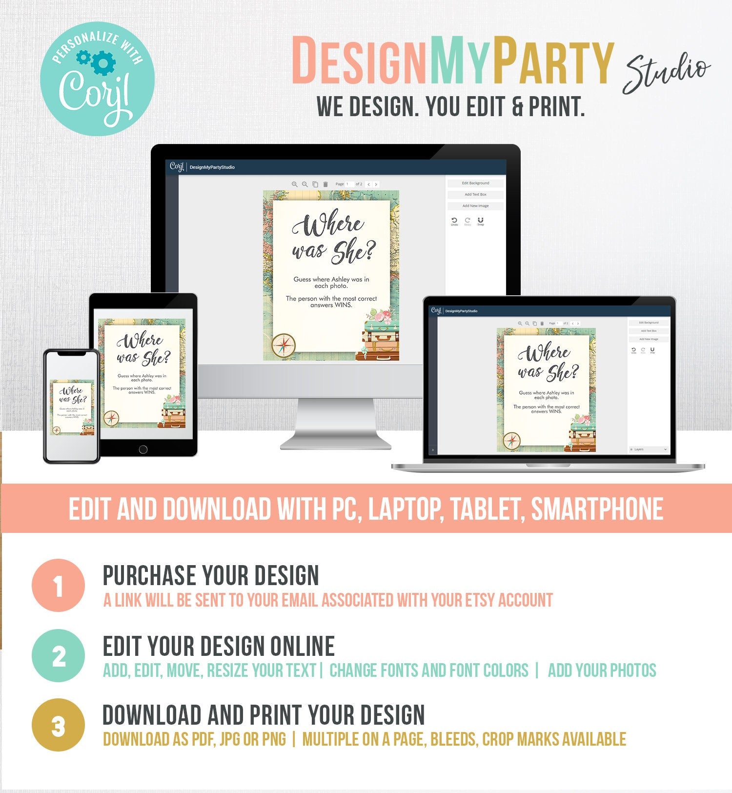 Editable Where Was She Bridal Shower Game Wedding Shower Activity Travel Adventure Where Were They World Map Template PRINTABLE Corjl 0044