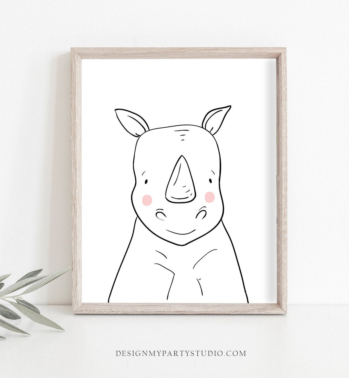 Rhino Nursery Wall Art Rhino Nursery Print Lion Print Modern Minimalist Nursery Safari Kids Baby Room Decor Digital Download Printable 0039