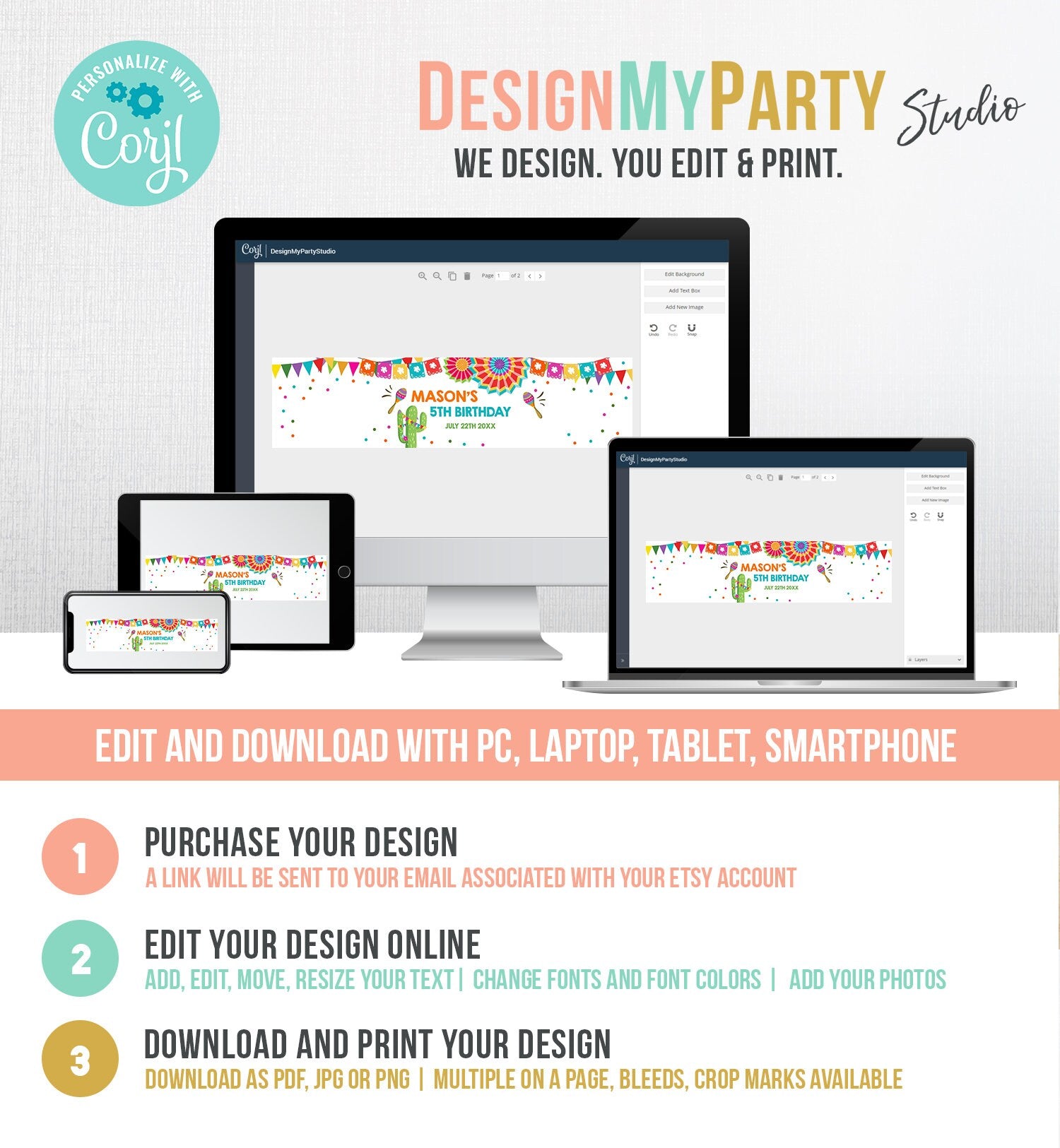 Editable Water Bottle Labels Fiesta Drive By Birthday Decor Cactus Mexican Siesta Quarantine Printable Bottle Label Template Printable 0045