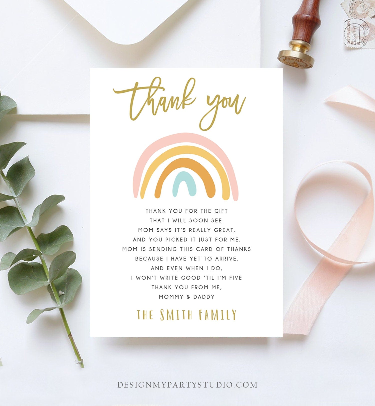 You Card Wording Thank You For Organising Baby Shower Free Digital