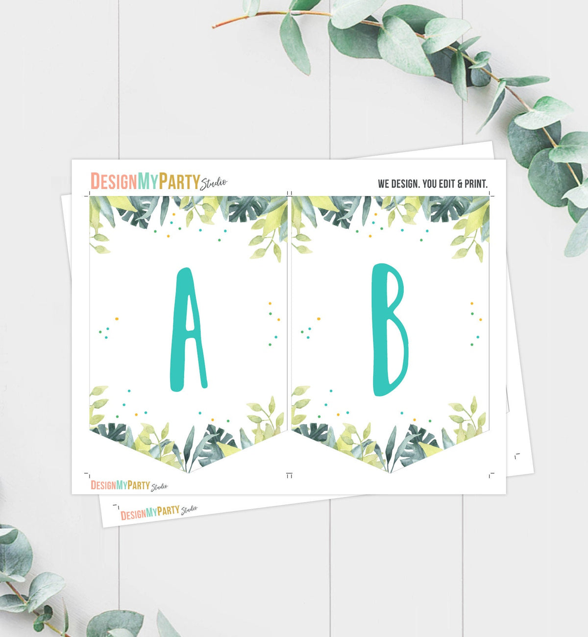 Safari Party Animals Birthday Banner A-Z Alphabet Numbers Banner First Happy Birthday Banner Boy Party Animals Digital Printable 0322