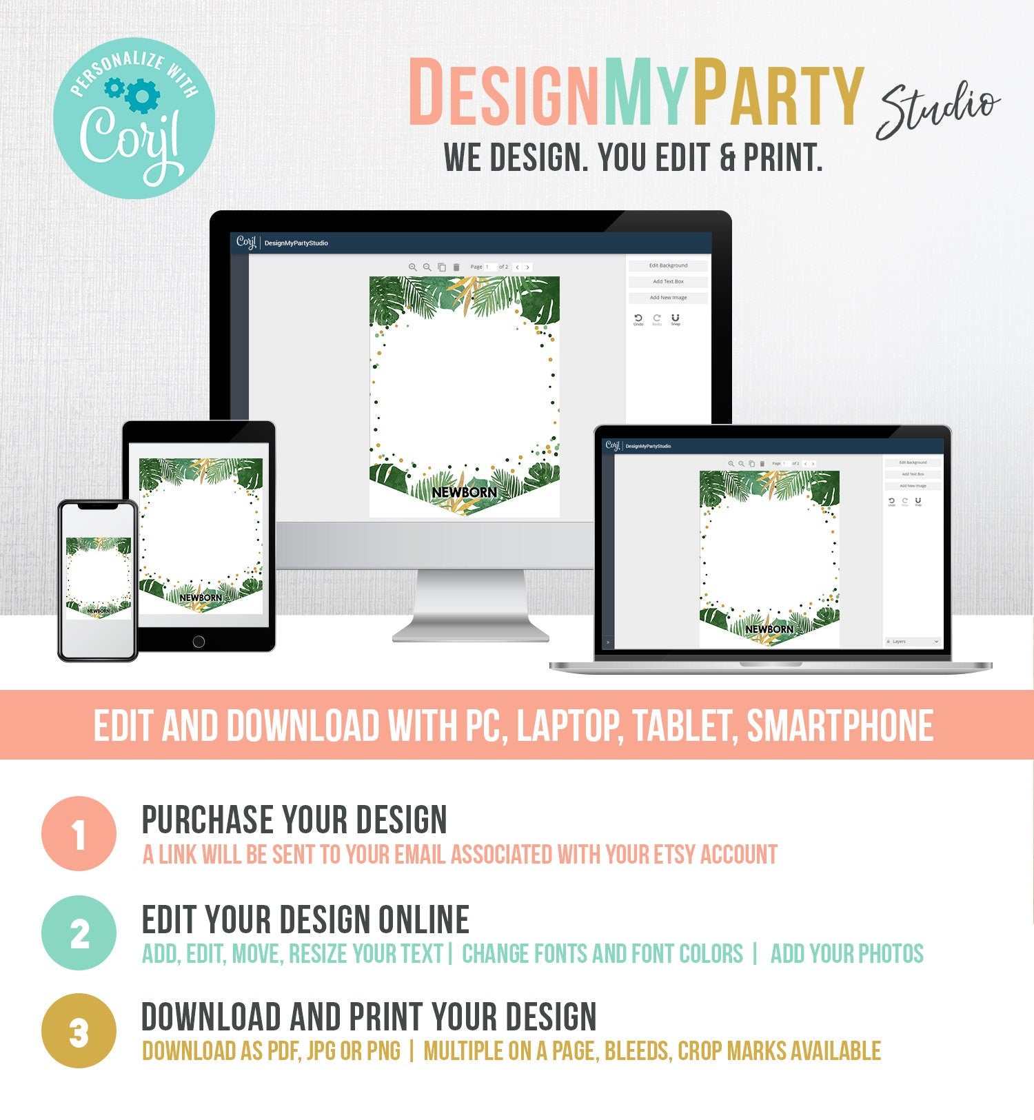 Editable Safari Safari Monthly First Birthday Banner Photo Banner Gold Green Boy Zoo Wild One Digital Download Template Printable 0332