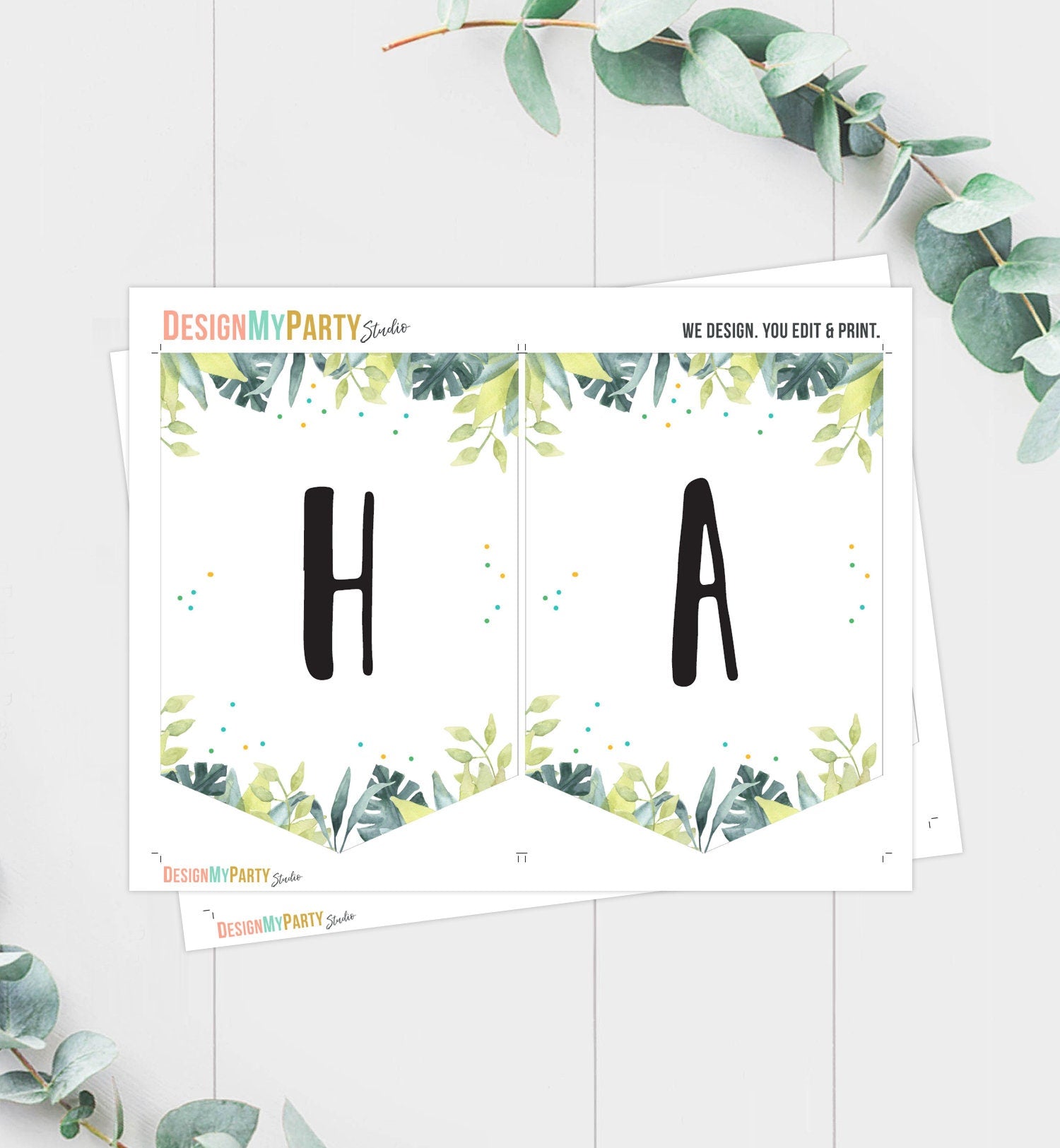 Happy Birthday Banner Safari Animals Blue Teal Party Animals Wild One Birthday Boy Zoo Decorations Instant download PRINTABLE DIGITAL 0322