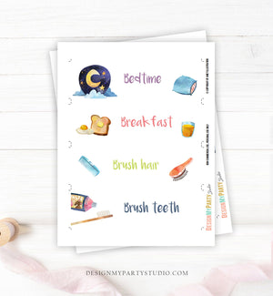 Visual Schedule Kids Daily Routine Chart 85 Cards Chores School Homeschool Toddler Preschoolers Calendar Daycare Download Printable 0341