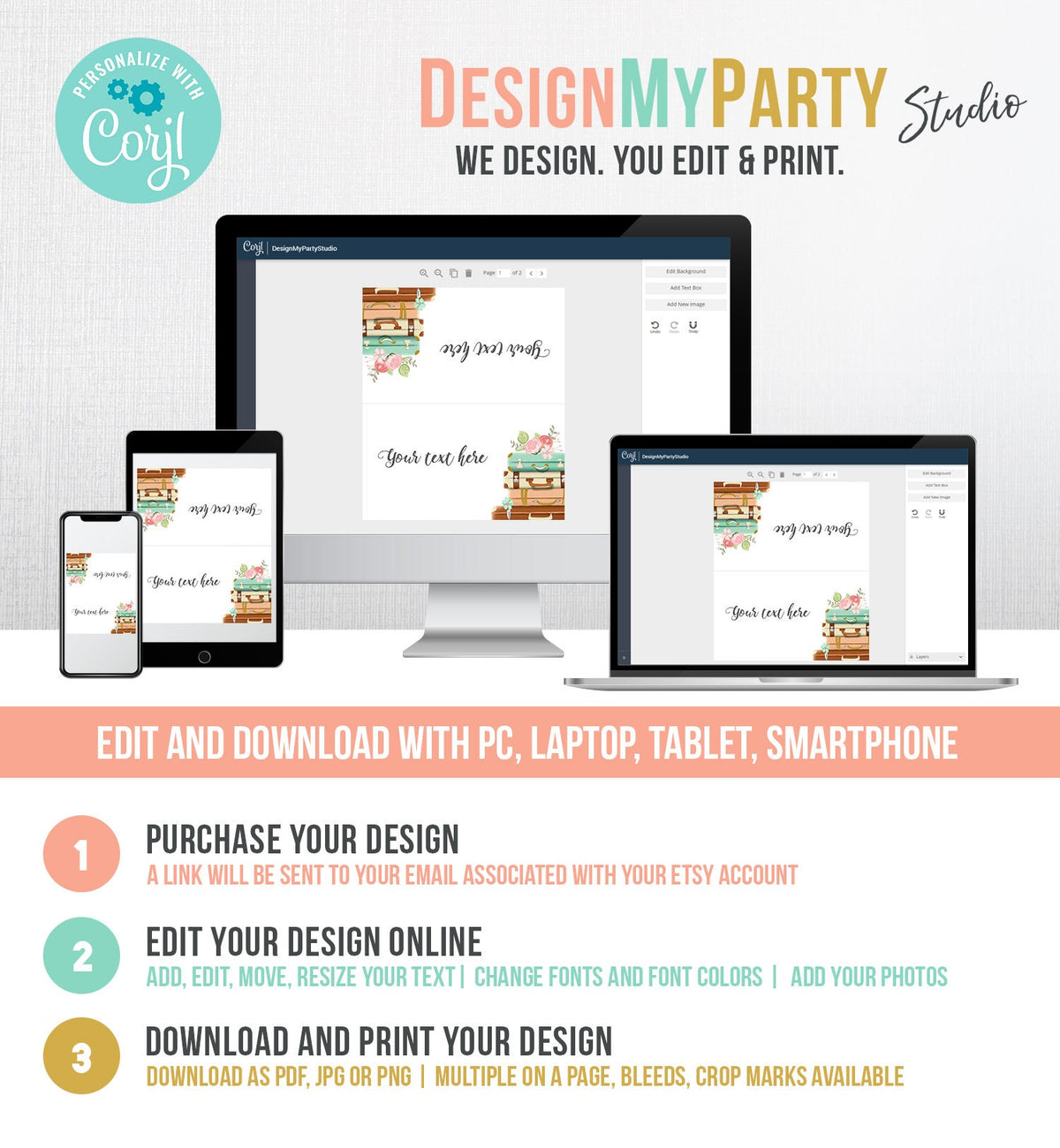 Editable Travel Adventure Food Label Place Card Traveling to Mrs Tent Card Adventure Bridal Shower Suitcases Digital Template Printable 0044