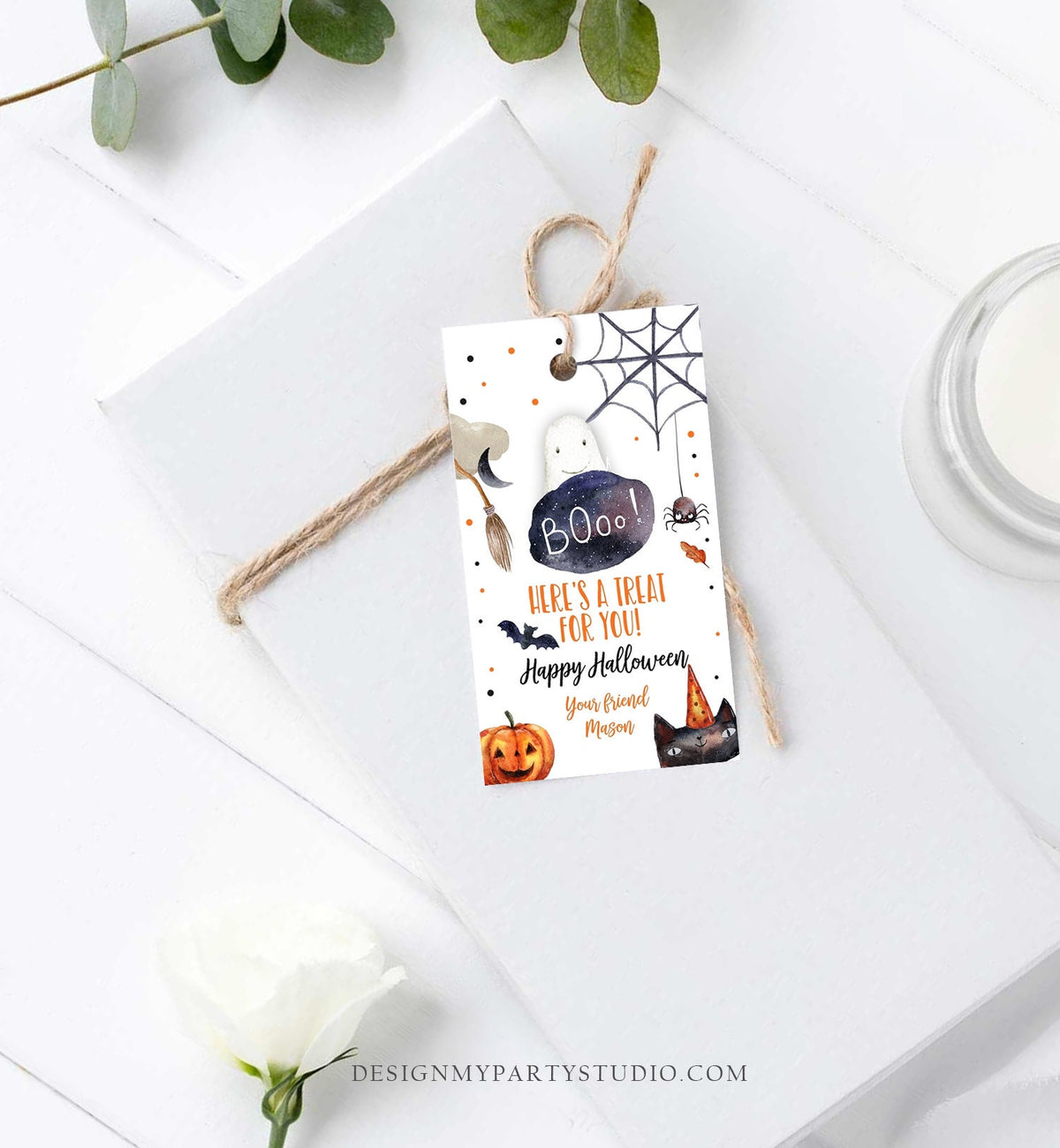 Editable Halloween Favor Tags Boo Gift Tags Costume Party Trick Or Treat Favor Tags Birthday Party Digital Download Template Printable 0261