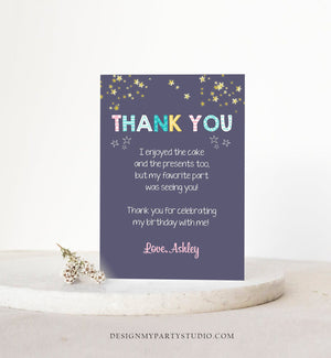 Editable Sleepover Party Thank You Card Note Pizza Pajamas Slumber Party Girl Pink Note Template Digital Download Printable Corjl 0218