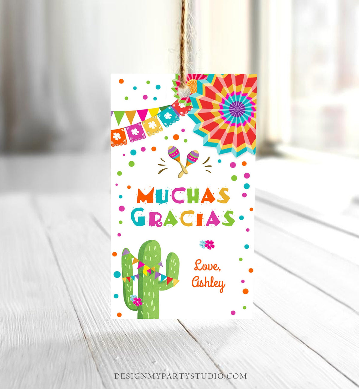 Editable Cactus Fiesta Favor Tags Fiesta Thank You Tags Mexican Muchas Gracias Bridal Shower Succulent Birthday Corjl Template 0045