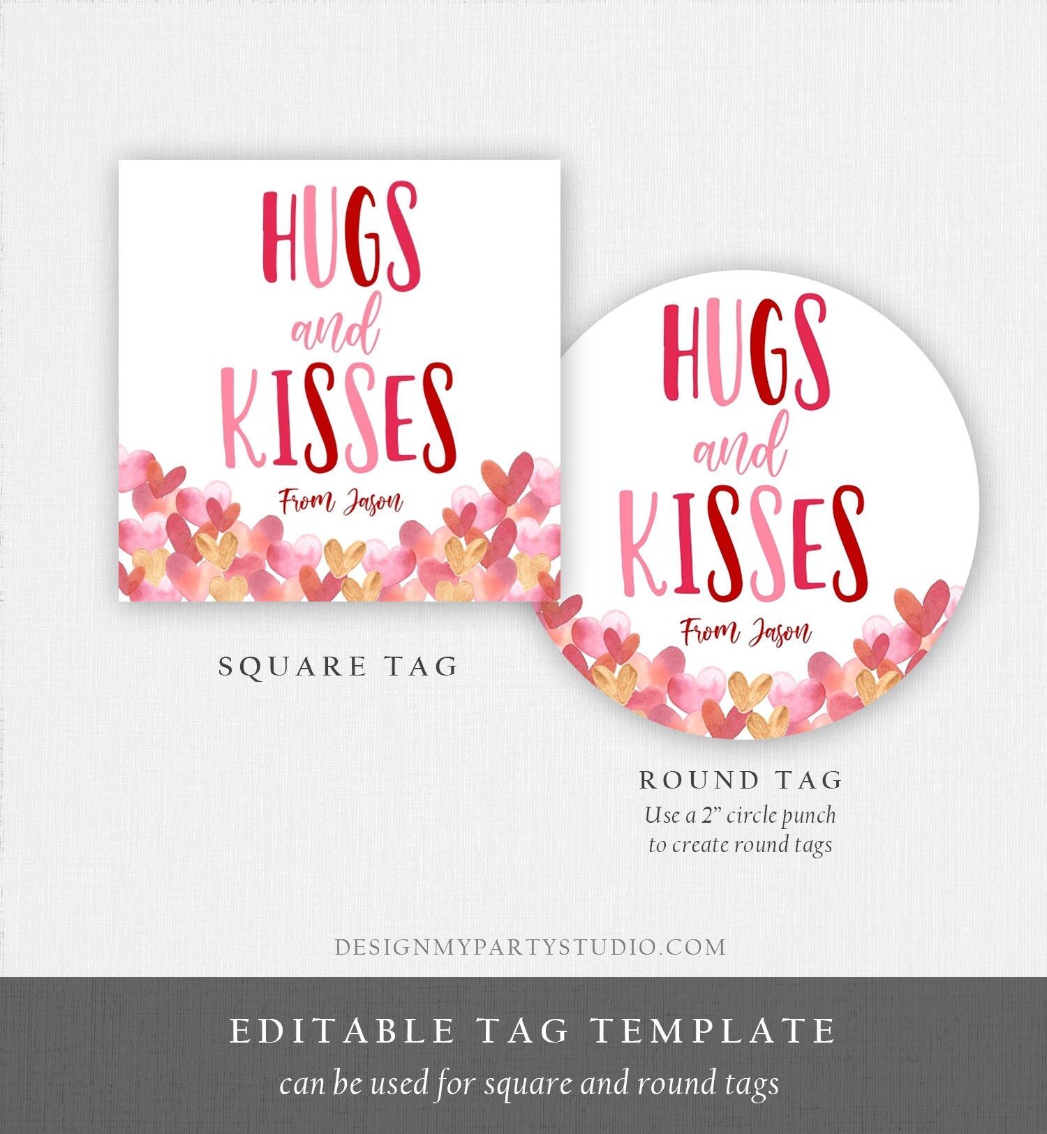 il fullxfull.2787000622 c17n 9868d4fa 4441 4038 a750 editable hugs and kisses tag happy valentine's day cookies tag