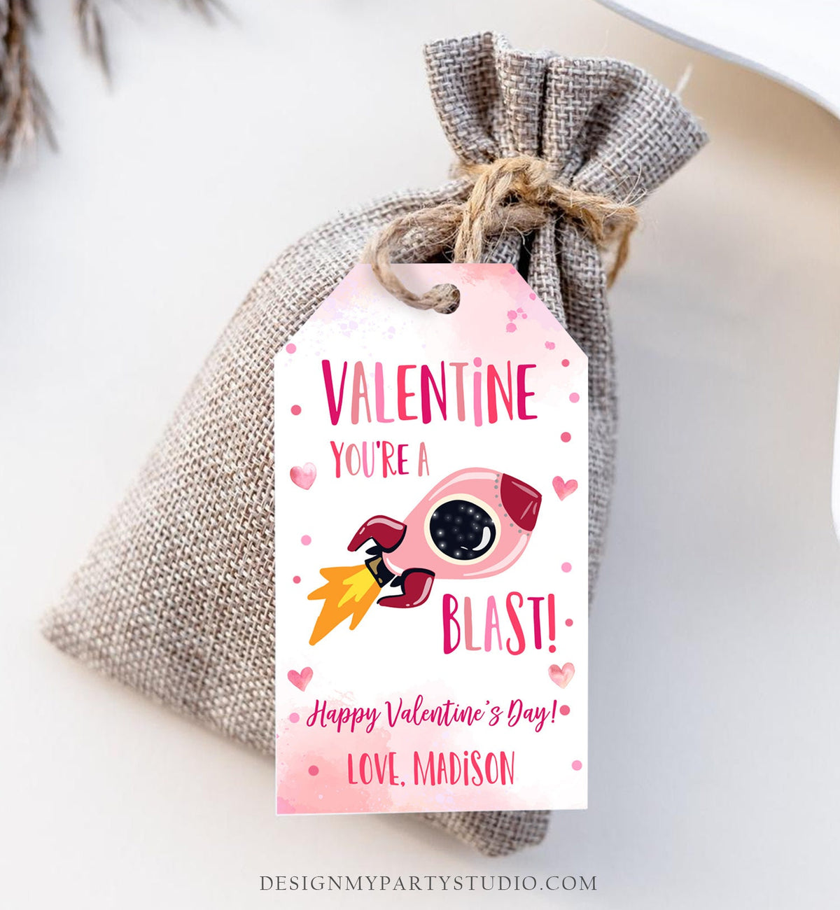 Editable Valentine You Are Out A Blast Favor Tag Thank You Space Rocket Out This Of World Valentine&#39;s Day Digital Template Printable 0370