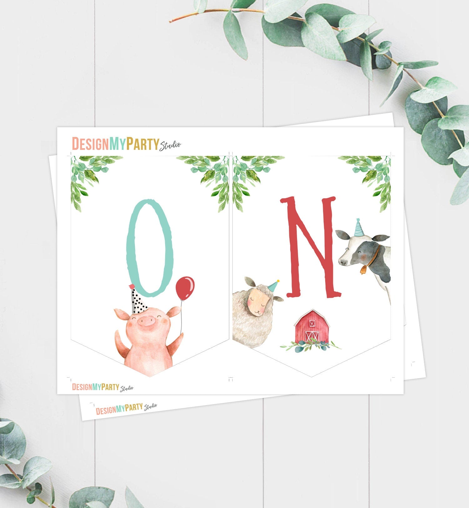 Boy Farm High Chair Banner Boy Farm 1st Birthday Banner High Chair One Banner Farm Animals 1st Birthday Decorations PRINTABLE Digital 0155