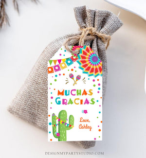 Editable Cactus Fiesta Favor Tags Fiesta Thank You Tags Mexican Muchas Gracias Bridal Shower Succulent Birthday Corjl Template 0045