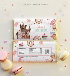 Editable Sweet Celebration Chocolate Bar Labels Candy Bar Wrapper Sweet Shoppe Birthday Candy Land Download Corjl Template Printable 0373