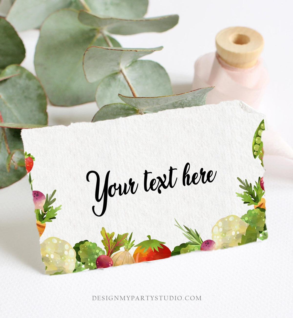 Editable Farmers Market Food Labels Locally Grown Baby Shower Birthday Party Couples Fruit Vegetables Farm Card Decor Digital Template 0144