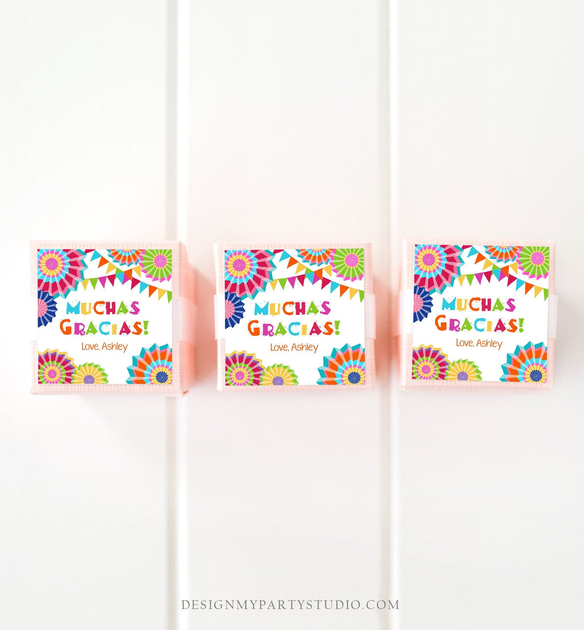 Editable Muchas Gracias Fiesta Favor Tag Thank You Tags Cactus Succulent Mexican Birthday Baby Bridal Shower Taco Bout Corjl Template 0045