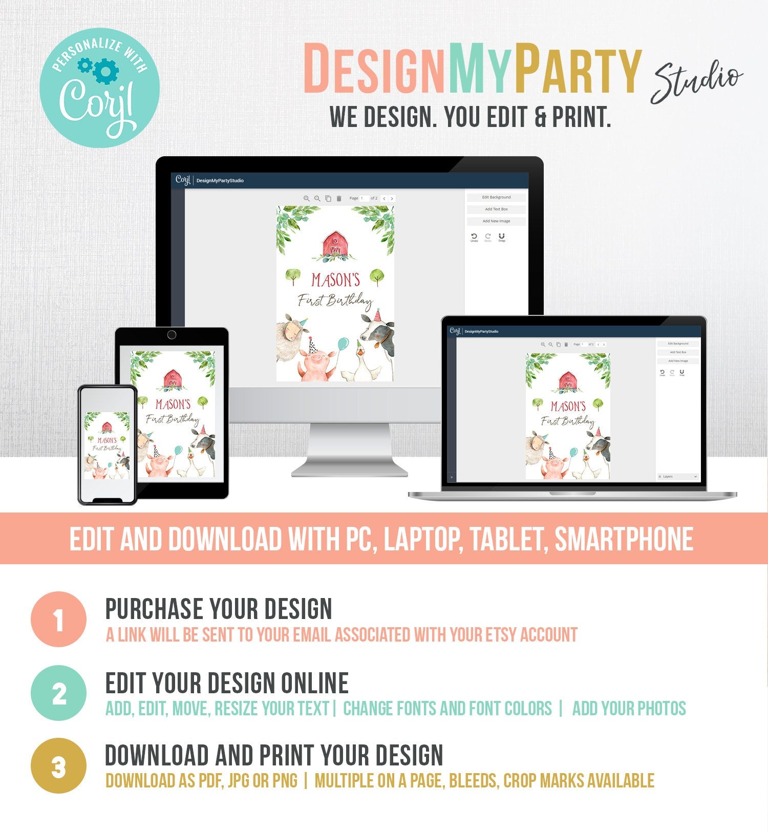 Editable Farm Animals Juice Pouch Label Juice Favors Party Animals Birthday Barnyard Boy Barn Digital Download Template Printable 0155