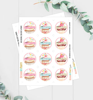 Cupcake Decorating Party Baking Cupcake Toppers Baking Birthday Girl Awards Competition Sticker Tag Judging Download Digital PRINTABLE 0364