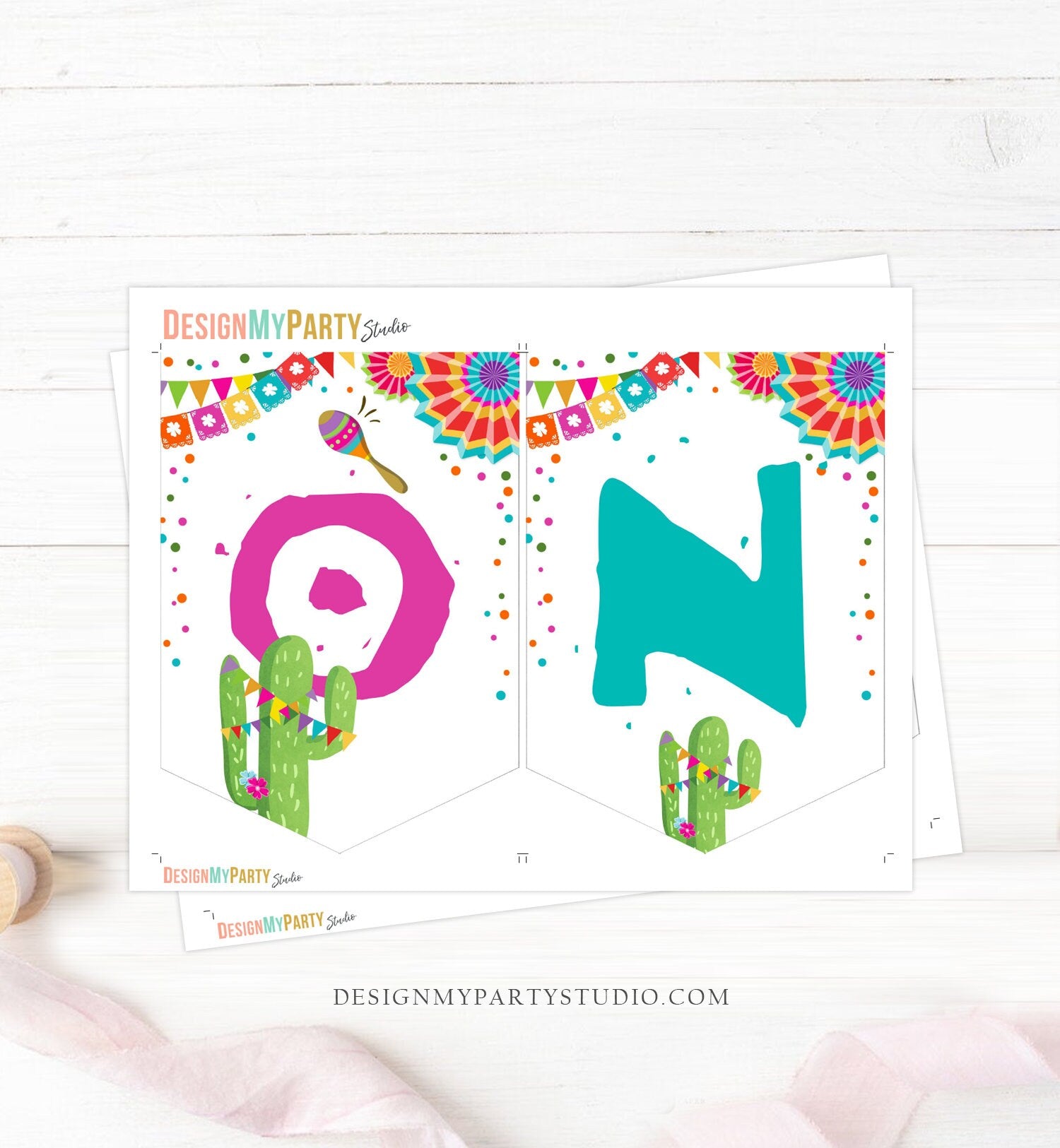 Fiesta High Chair Banner Fiesta 1st First Birthday Girl High Chair ONE Banner Mexican Party Decor Cactus Maraca Boy PRINTABLE Digital 0045